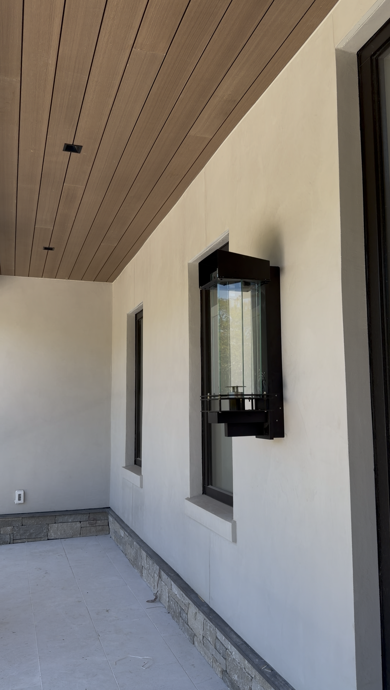 Estuary patio and wall detail