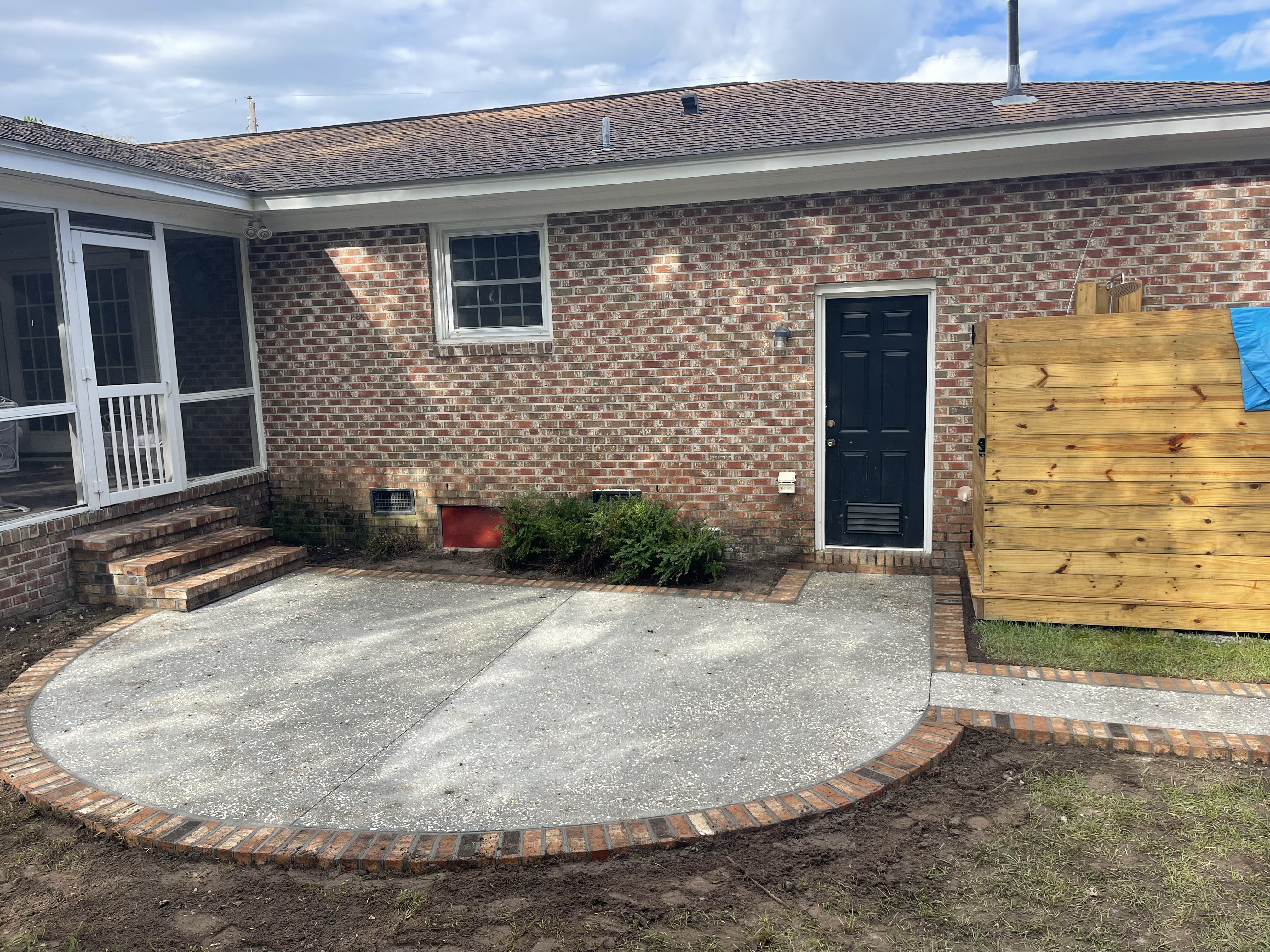 Tabby and Brick Patio
